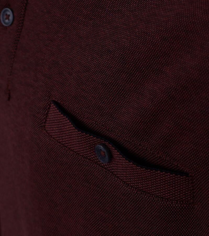 Casa Moda T-shirt Polo LS Bordeaux Rood