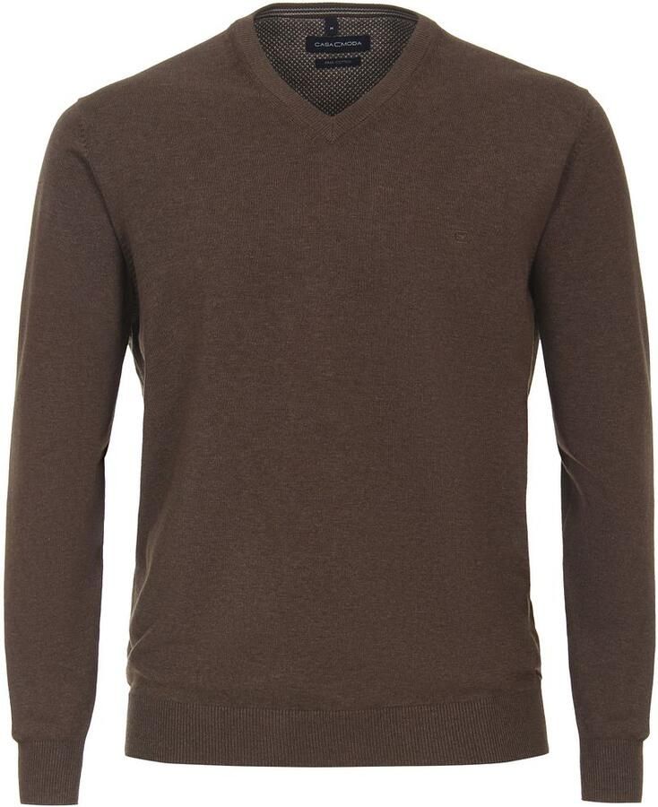 Casa Moda Pullover V-Hals Bruin
