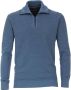 Casa Moda trui opstaande kraag blauw effen katoen - Thumbnail 1