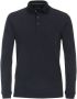 Casa Moda Longsleeve Polo Streep Navy - Thumbnail 1