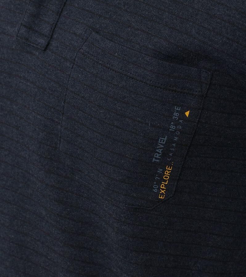 Casamoda Casa Moda Longsleeve Polo Streep Navy - Foto 2