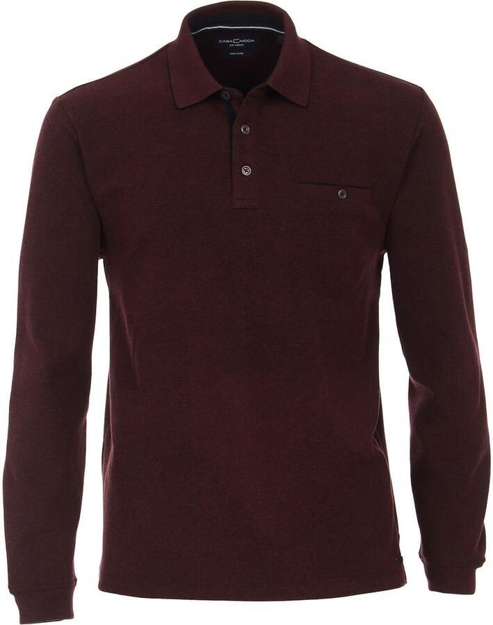 Casamoda T-shirt Casa Moda Polo LS Bordeaux Rood