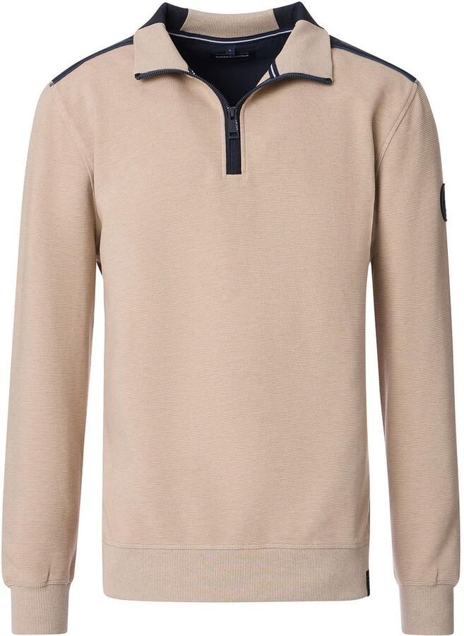 Casamoda Half Zip Sweat Beige