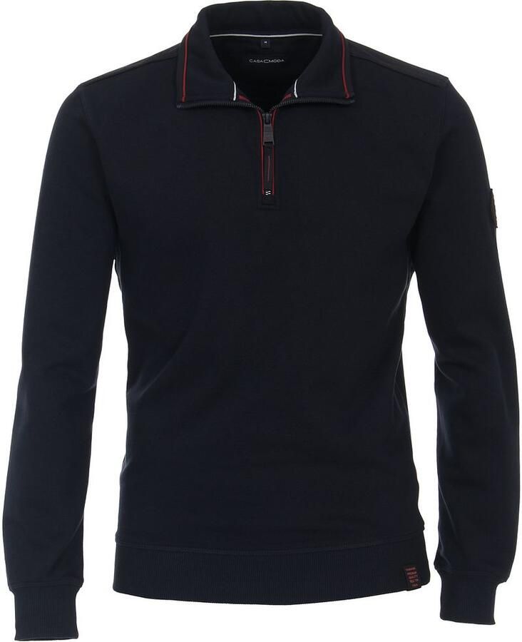 Casamoda Half Zip Trui Donkerblauw