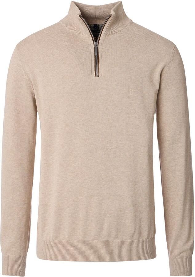Casamoda Halfzip Trui Solid Beige