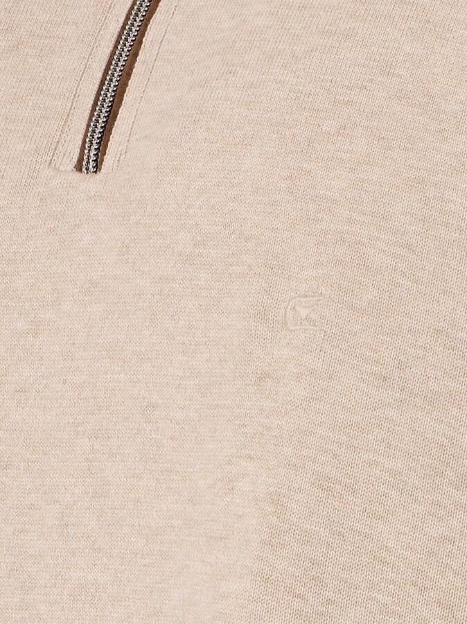 Casamoda Halfzip Trui Solid Beige - Foto 2