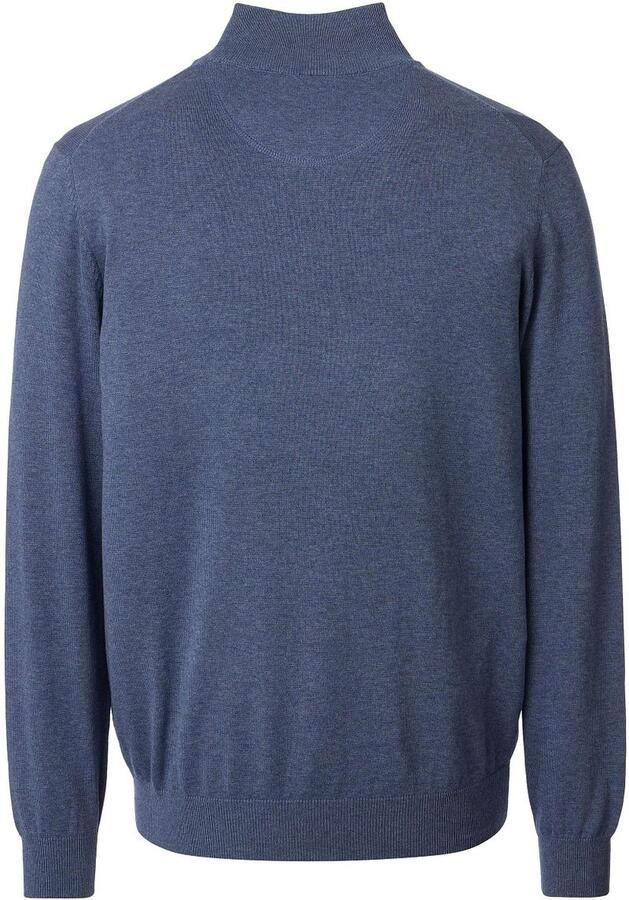 Casamoda Halfzip Trui Solid Blauw