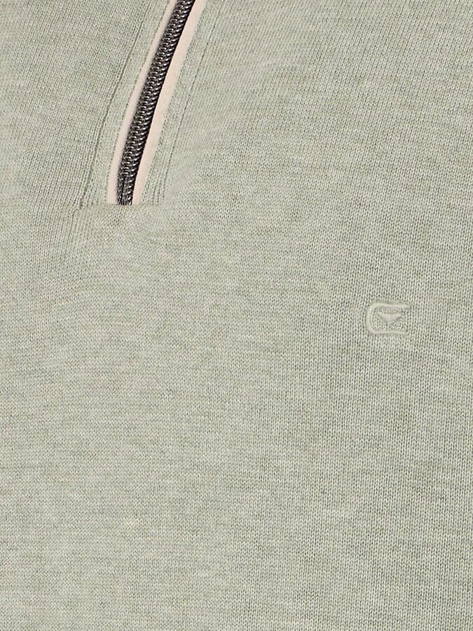 Casamoda Halfzip Trui Solid Lichtgroen