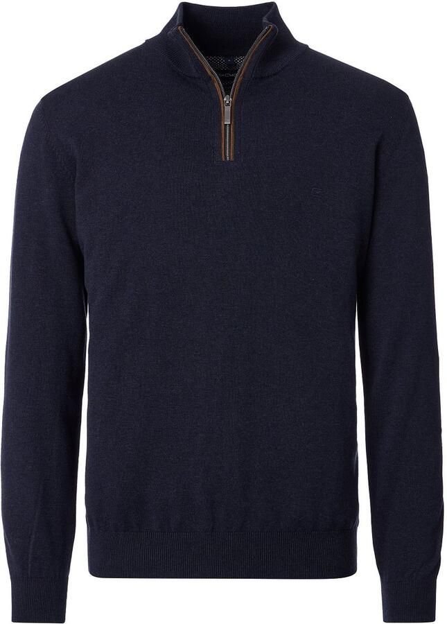 Casamoda Halfzip Trui Solid Navy