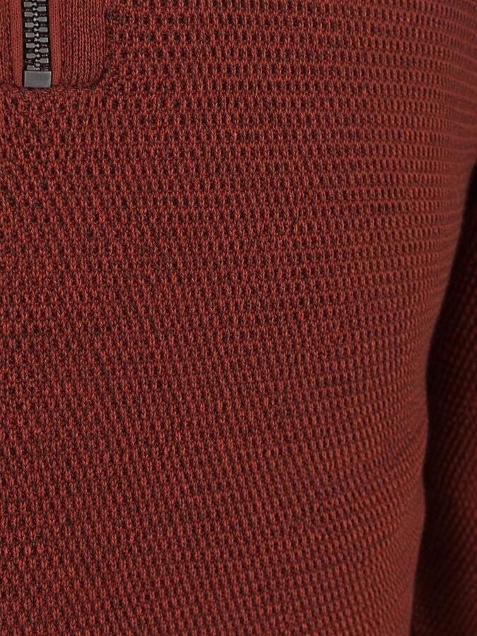 Casamoda Halfzip Trui Structure Melange Brique - Foto 2