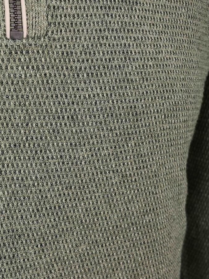 Casamoda Halfzip Trui Structure Melange Groen - Foto 2