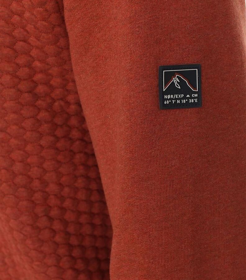 Casamoda Halfzip Trui Structuur Rood