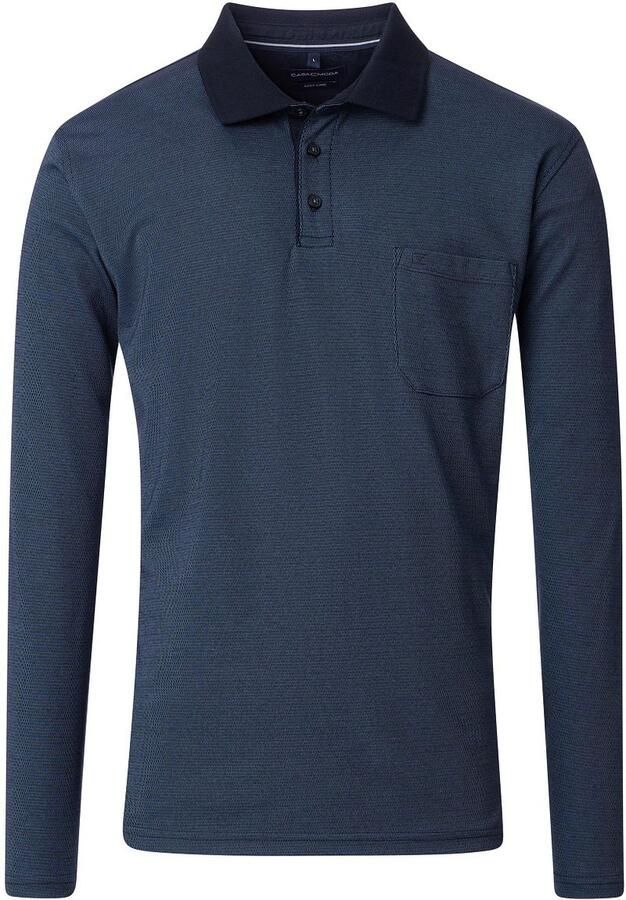 Casamoda Long Sleeve Polo Structure Navy