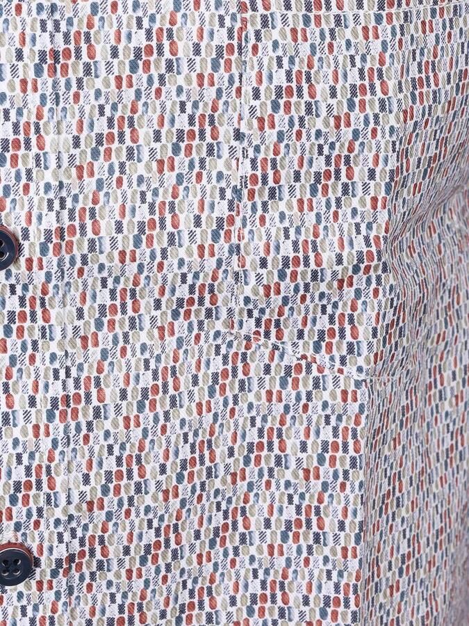 Casamoda Overhemd Print Blauw En Rood - Foto 2