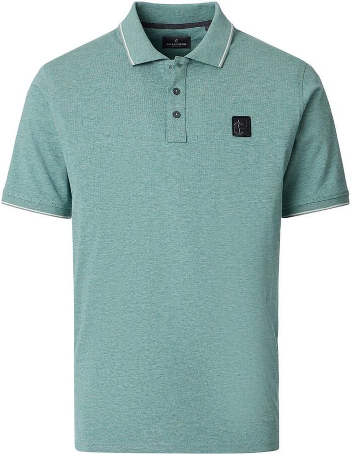 Casamoda Polo Jersey Tipping Groen