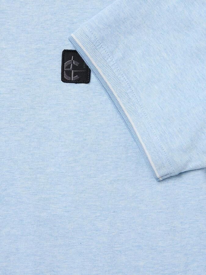 Casamoda Polo Jersey Tipping Lichtblauw