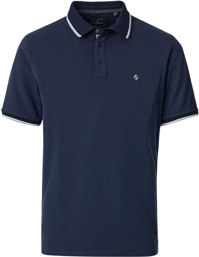 Casamoda Polo Piqué Contrast Navy