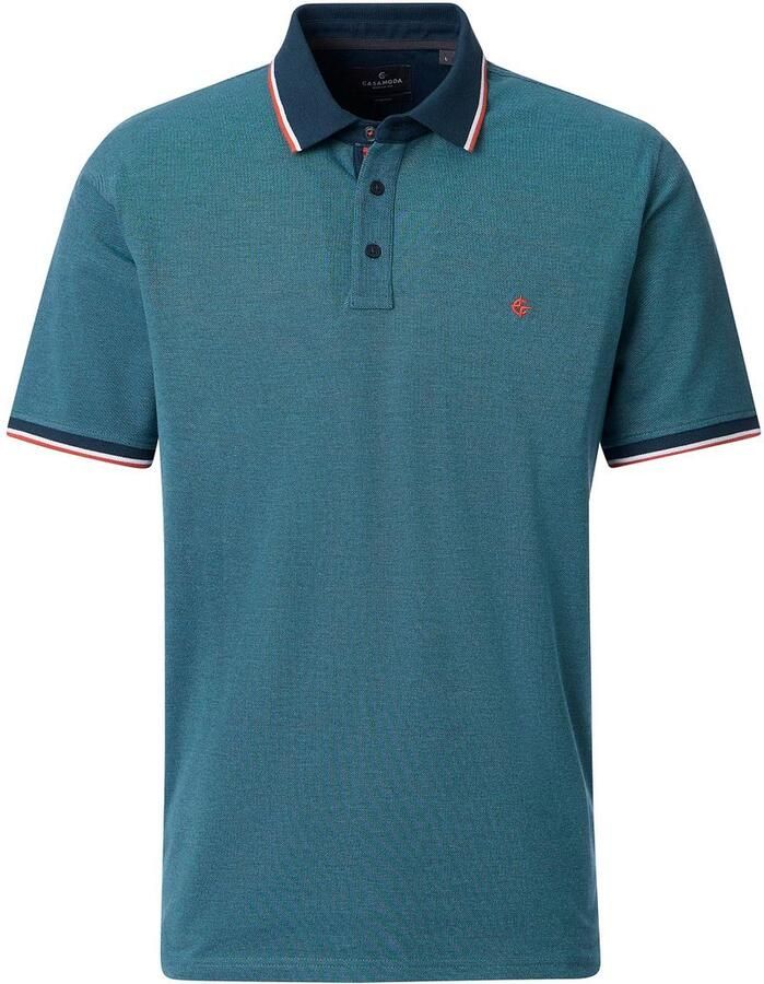 Casamoda Polo Piqué Contrast Petrol