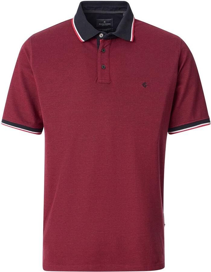 Casamoda Polo Piqué Contrast Rood