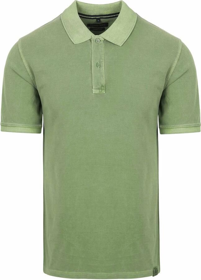 Casamoda Polo Piqué Garment Dye Groen