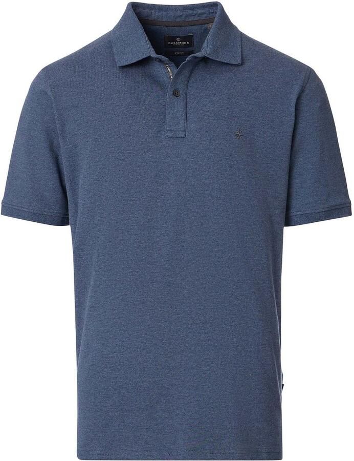 Casamoda Polo Stretch Melange Navy
