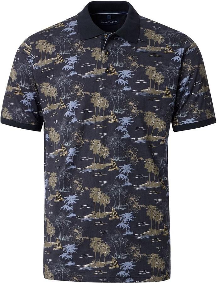 Casamoda Poloshirt Print Navy