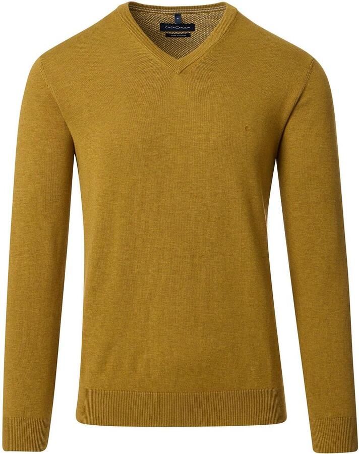 Casamoda Pullover V-Hals Geel