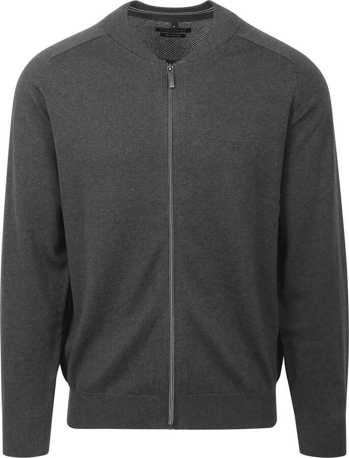Casamoda Vest Zip Donkergrijs