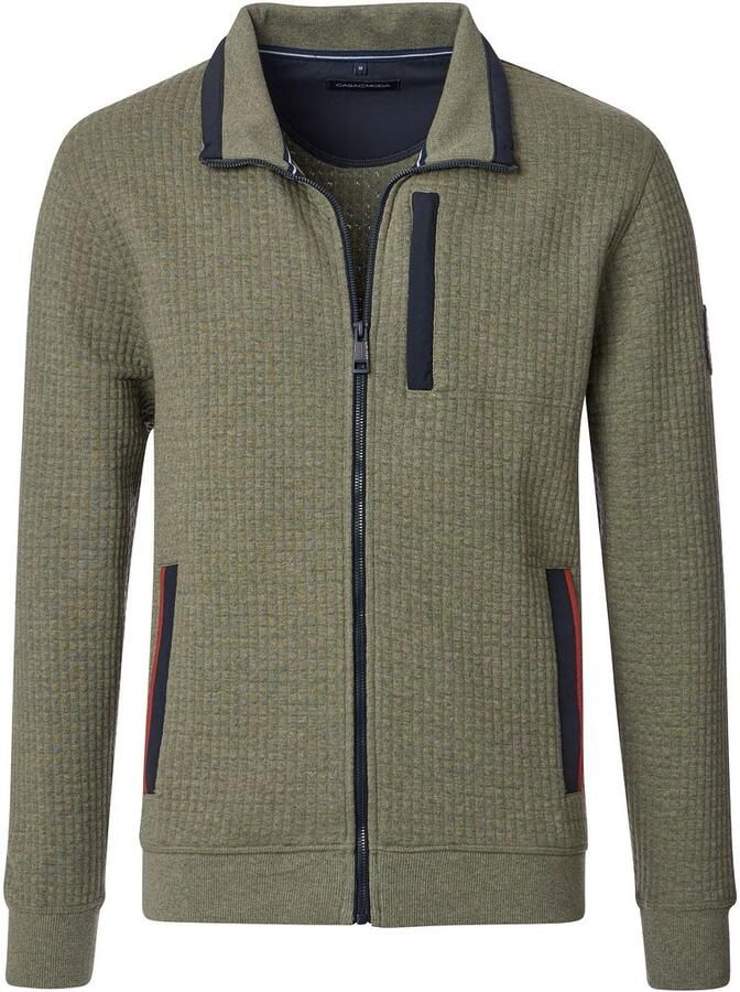 Casamoda Vest Zip Groen