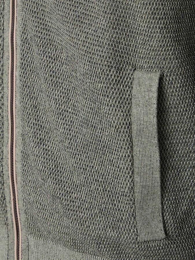 Casamoda Vest Zip Structure Groen