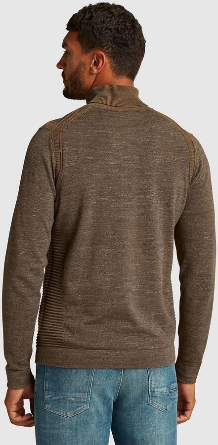 CAST IRON Heren Truien & Vesten Turtleneck Cotton Heather Plated Bruin - Foto 3