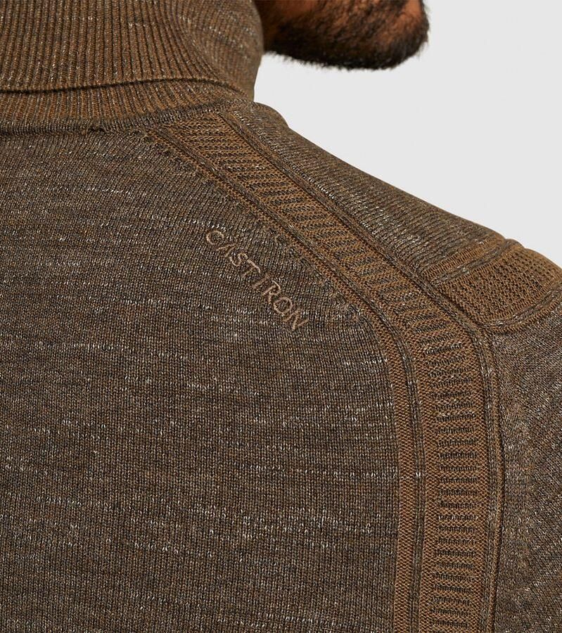 CAST IRON Heren Truien & Vesten Turtleneck Cotton Heather Plated Bruin - Foto 2