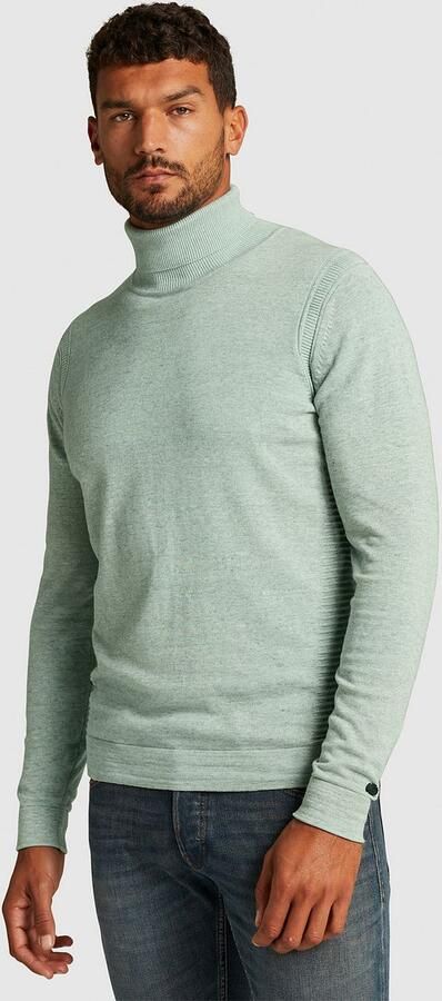 Cast Iron Heather Plated Turtleneck Pullover Grijs Heren - Foto 6