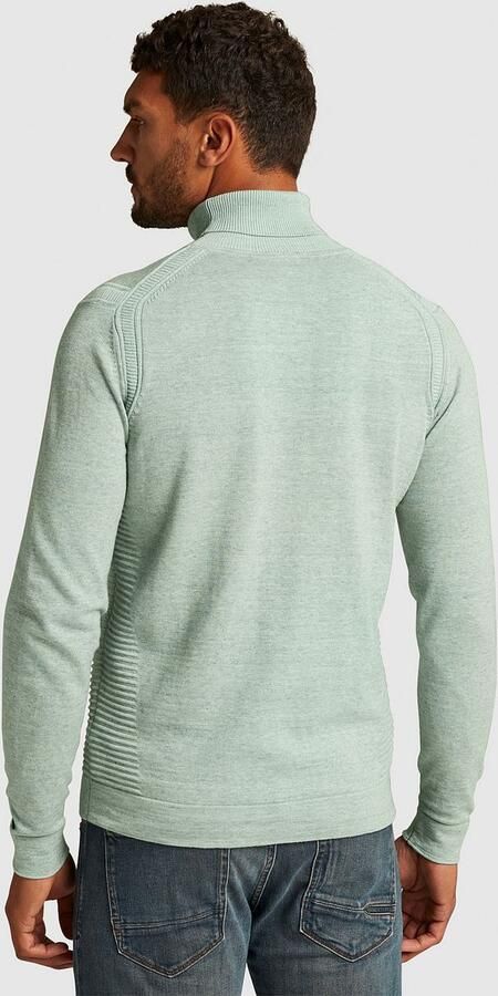 Cast Iron Heather Plated Turtleneck Pullover Grijs Heren - Foto 5