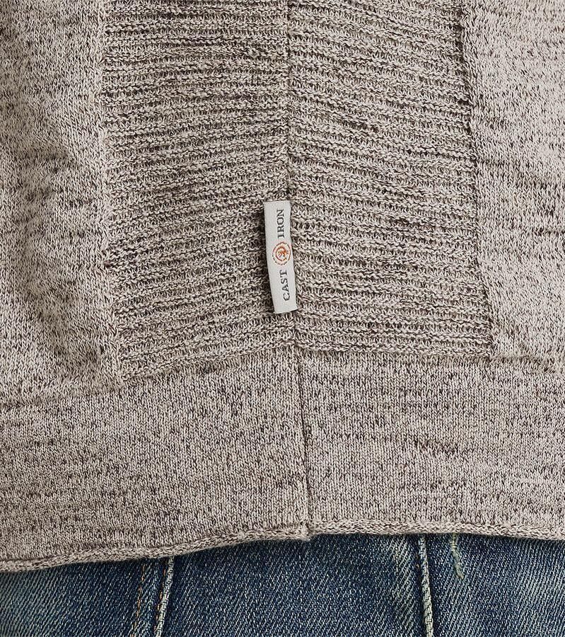 Cast Iron Beige Gebreide Trui Beige Heren