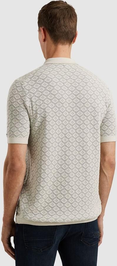 Cast Iron Half-Zip Polo Structure Ecru - Foto 3