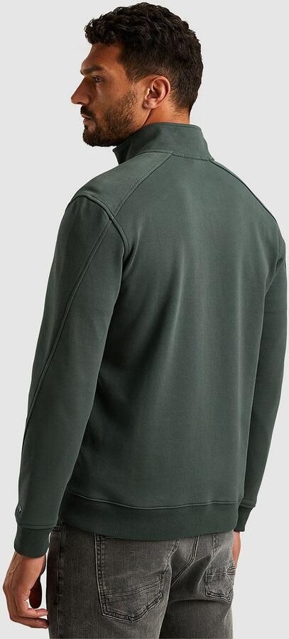 Cast Iron Sweater Half Zip Trui Groen - Foto 2