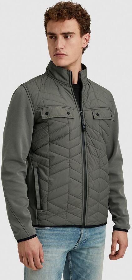 Cast Iron Bomberjack Interlock Pullover Green Heren - Foto 5