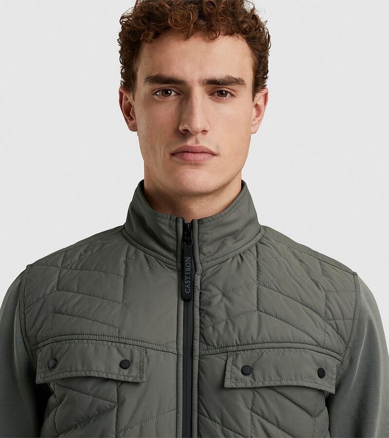 Cast Iron Bomberjack Interlock Pullover Green Heren - Foto 2