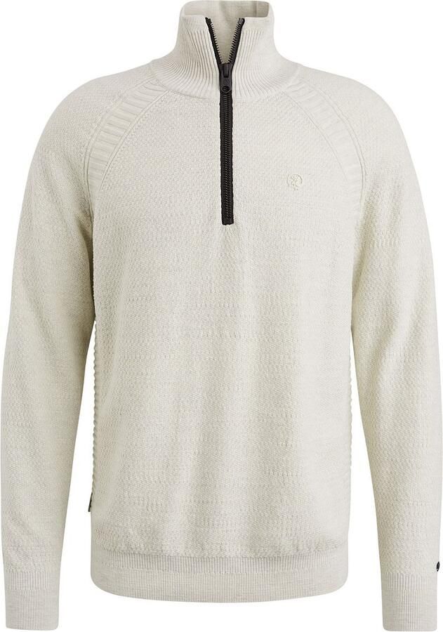 CAST IRON Heren Truien & Vesten Half Zip Collar Cotton Heather Plated Blend Beige - Foto 7