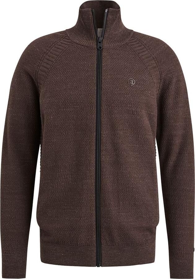 Cast Iron Heather Plated Zip Jacket Ckc2409354 Brown Heren - Foto 5