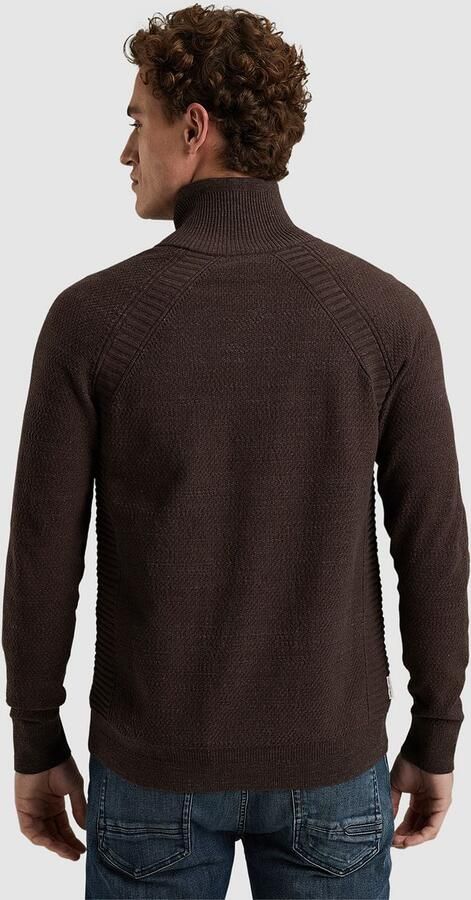 Cast Iron Heather Plated Zip Jacket Ckc2409354 Brown Heren - Foto 3