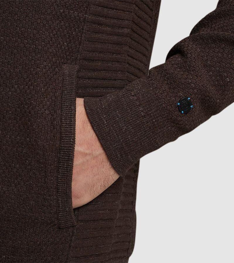 Cast Iron Heather Plated Zip Jacket Ckc2409354 Brown Heren - Foto 3