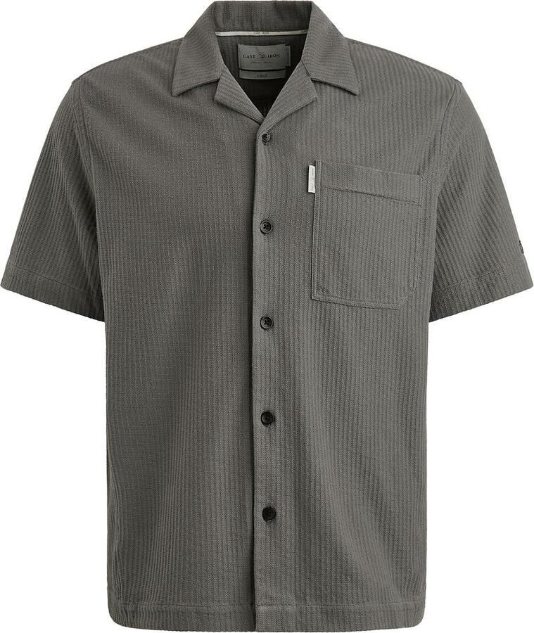 Cast Iron Overhemd Lange Mouw Korte Mouw Overhemd Jersey Structure Taupe - Foto 4