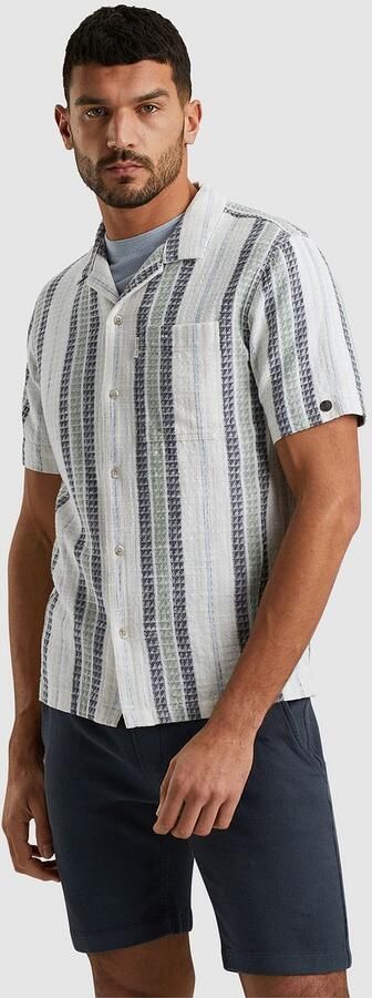 Cast Iron Overhemd Lange Mouw Korte Mouw Overhemd Streep - Foto 4