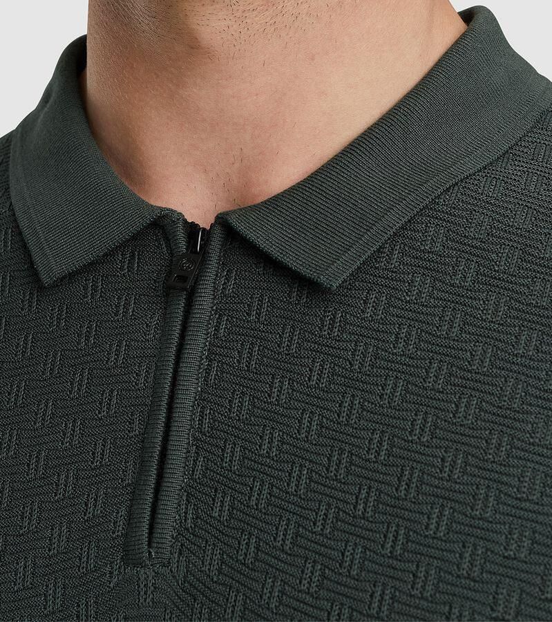 CAST IRON Heren Polo's & T-shirts Long Sleeve Polo Cotton Modal Groen - Foto 3