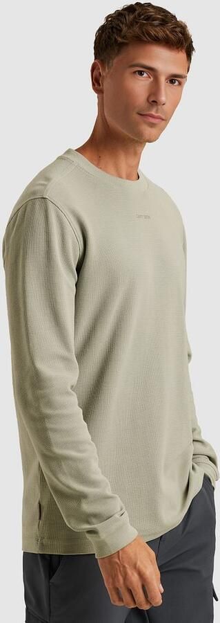Cast Iron Longsleeve T-shirt Waffle Lichtgroen - Foto 5