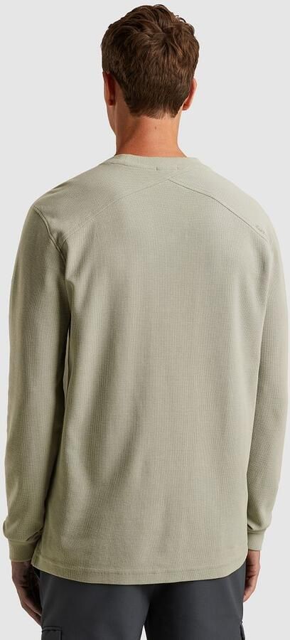 Cast Iron Longsleeve T-shirt Waffle Lichtgroen - Foto 4