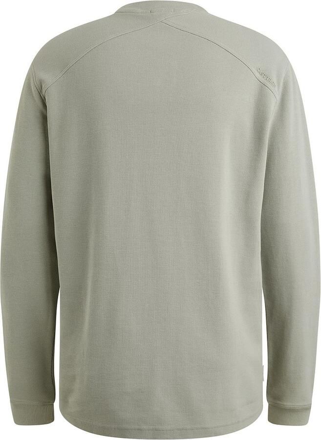 Cast Iron Longsleeve T-shirt Waffle Lichtgroen - Foto 3