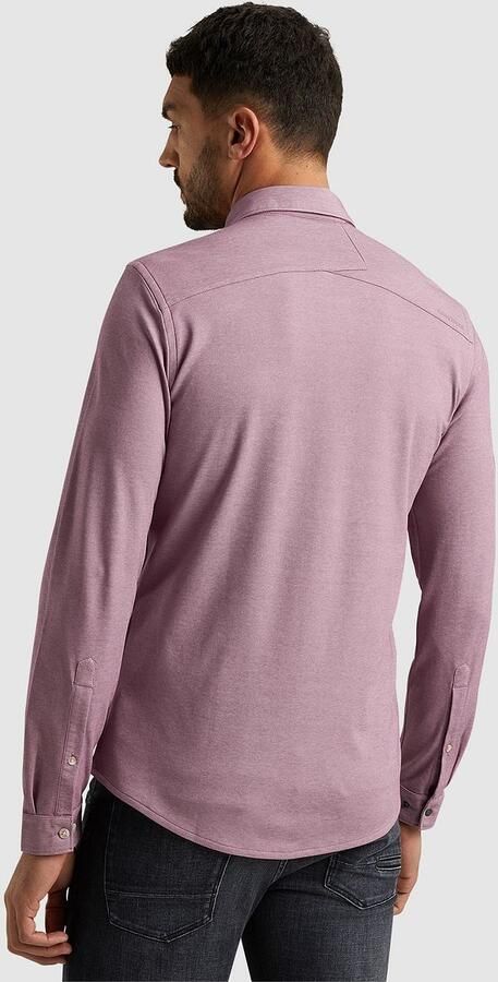 Cast Iron Overhemd Lange Mouw Overhemd Jersey Piqué Mauve - Foto 3